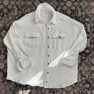 White Aerie Waffle Shirt XS